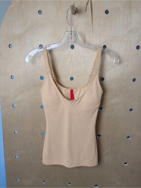 SPANX Shape My Day Open Bust Cami Tank Nude Beige Firm Control Shaper SS0315 S